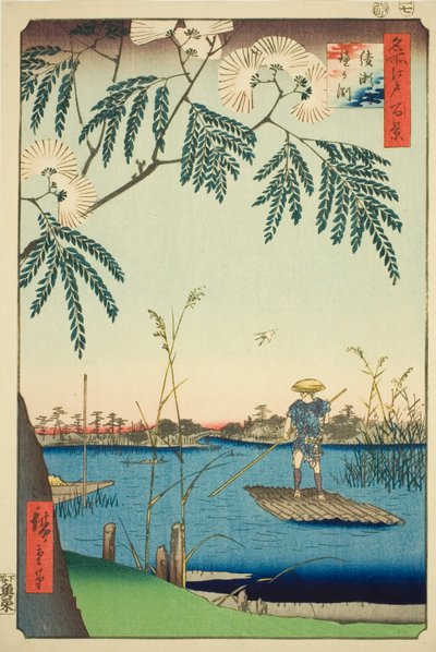 Reverendo Ayase Plan d Kanegafuchi (Ayase River Kanegafuchi), da série s `` Ridge for ridges d fa net s Views of Edo (One Famous Views of Edo)