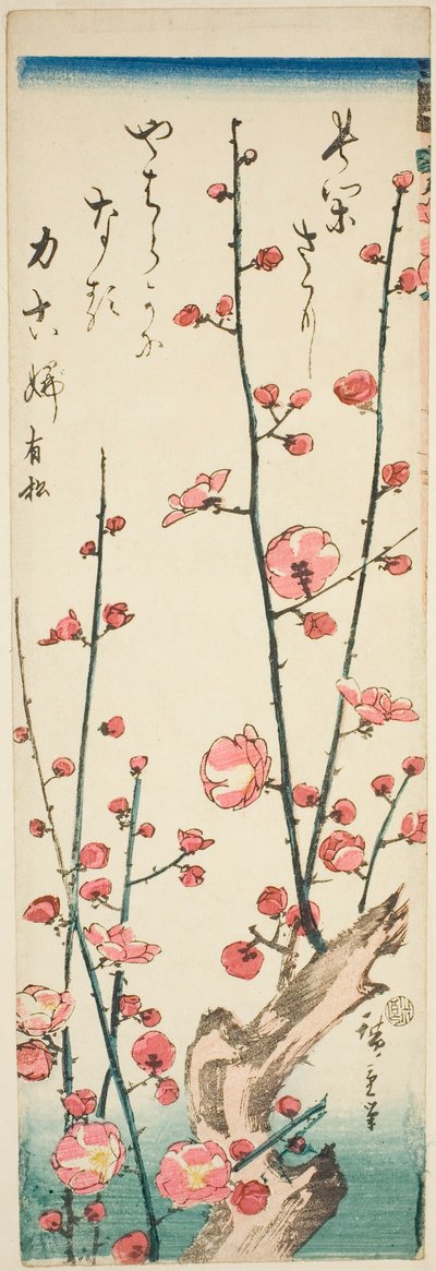 Ramos de ameixa florescendo de Utagawa Hiroshige