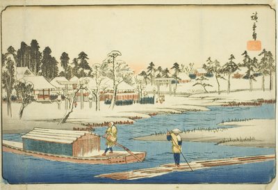 Clear Weather after Snow at Massaki (Massaki yukibare no zu), da série "Lugares famosos na capital oriental (Toto meisho)" de Utagawa Hiroshige
