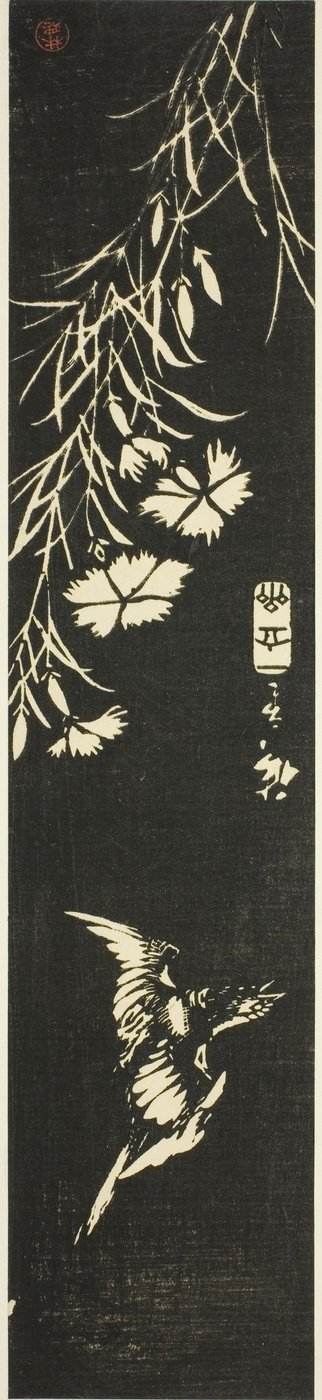 Cuco e rosas de Utagawa Hiroshige