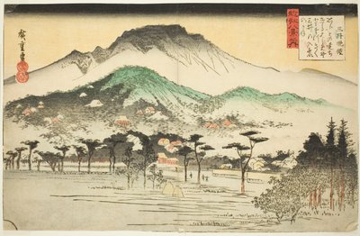 Evening Bell at Mii Temple (Mii bansho), da série "Eight Views of Omi (Omi hakkei no uchi)" de Utagawa Hiroshige