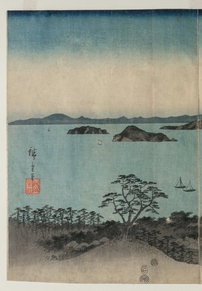 Lua Cheia em Kanazawa, Musashi de Utagawa Hiroshige