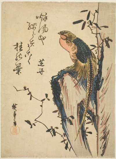 faisão dourado de Utagawa Hiroshige