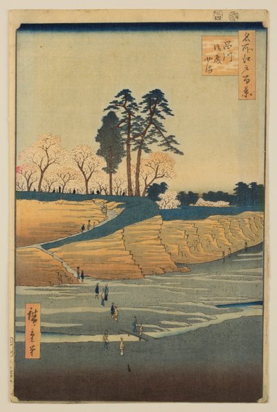 Gotenyama em Shinagawa, da série «Cem vistas famosas de Edo» de Utagawa Hiroshige