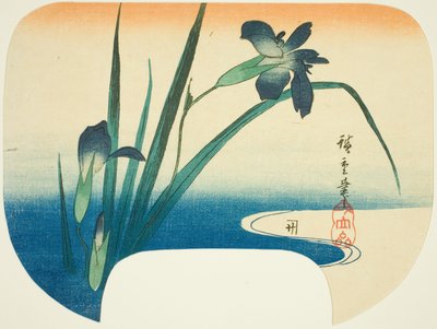 Íris e fluxo de Utagawa Hiroshige
