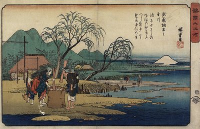 Rio Jewel of Cho_fu na província de Musashi, 1835-1837 de Utagawa Hiroshige