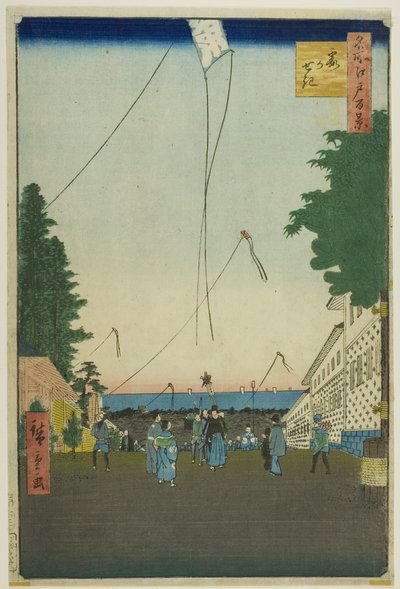 Kasumigaseki, da série "Cem Vistas Famosas de Edo (Meisho Edo hyakkei)" de Utagawa Hiroshige