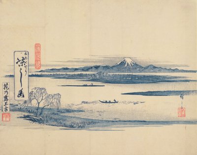 Paisagem vista de Fuji (impressão em xilogravura) de Utagawa Hiroshige