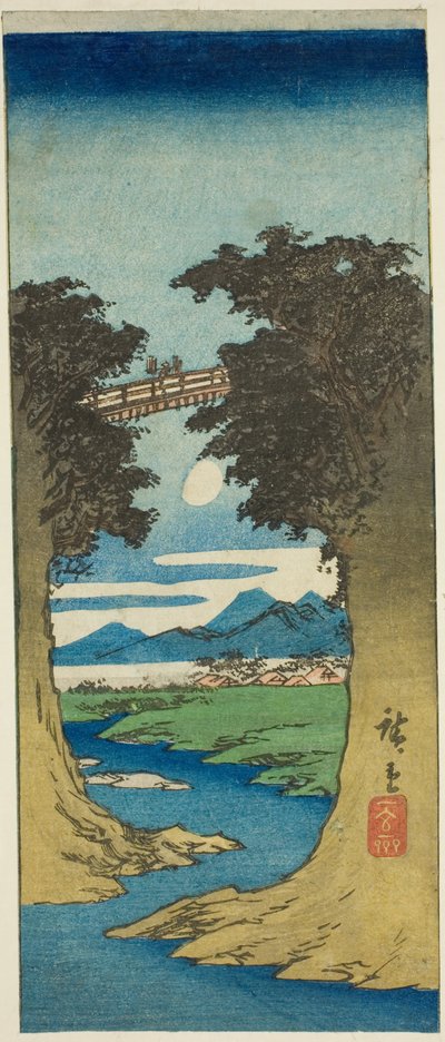Ponte dos Macacos de Utagawa Hiroshige