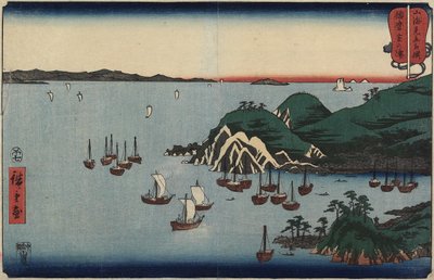 Muronotsu na província de Harima, julho de 1858 de Utagawa Hiroshige