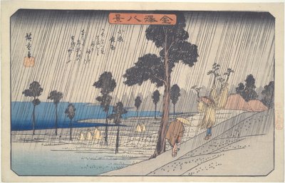 Chuva noturna em Koizumi: as oito vistas de Kanazawa de Utagawa Hiroshige