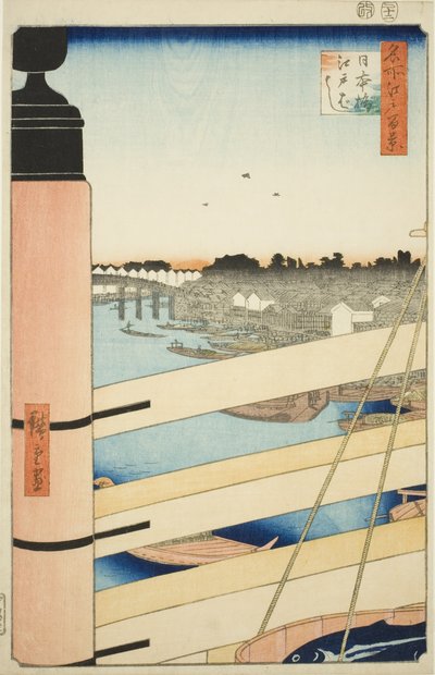 Japan B Ridge Plan d Edo B Ridge (Nihonbashi, Edobashi), da série s `` Ridge dre d fa net s Views of Edo (One Famous Views of Edo)
