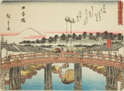 Nihonbashi, da série s ``cinquenta e três sons S tachi s da urbanidade (grau urbano próximo à montanha principal),