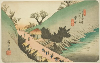 do. 16: An Aka, da série "Shi x ty-nine S ta on s of kisokaido" de Utagawa Hiroshige
