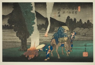 do. 19: Karuizawa, da série "Shixty-nines of Tekisokaido" de Utagawa Hiroshige