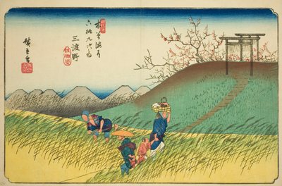 do. 42: Mido, da série "Shi x ty ne S ta ons of the kisokaido" de Utagawa Hiroshige