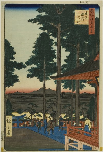 Santuário de Oji Inari (Oji Inari no yashiro), da série "Cem vistas famosas de Edo (Meisho Edo hyakkei)" de Utagawa Hiroshige