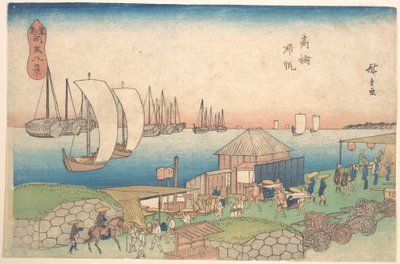 Vista do rio em Takanawa de Utagawa Hiroshige