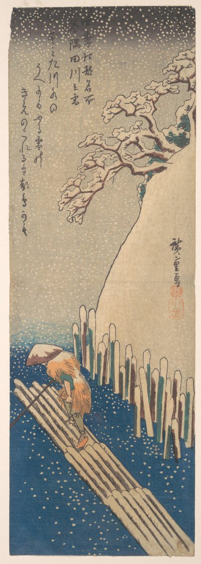 Schnee am Sumida-Fluss de Utagawa Hiroshige
