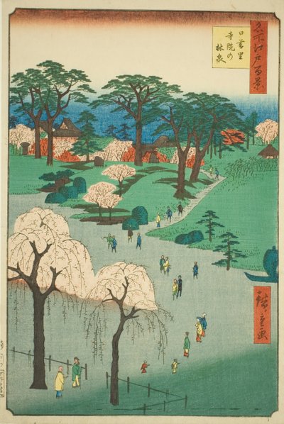 Hand MP Egar Nippori (Battle of Nippori Temple), da série `` Ridge dre d f s views of Edo (One Hundred Famous Views of Edo)