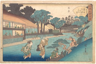 O Ōgiya em Ōji de Utagawa Hiroshige
