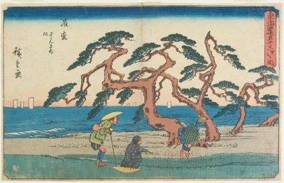O campo de pinheiros em Hamamatsu de Utagawa Hiroshige