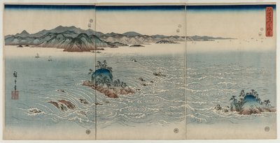 As banheiras de hidromassagem de Awa, 1857. de Utagawa Hiroshige