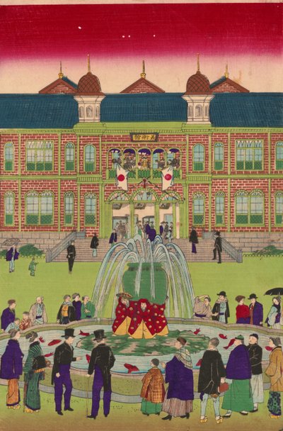 Segunda exposição industrial nacional no Parque Ueno de Utagawa Hiroshige III
