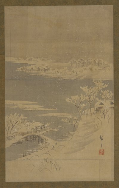 Paisagem de inverno, meados do século XIX. de Utagawa Hiroshige II