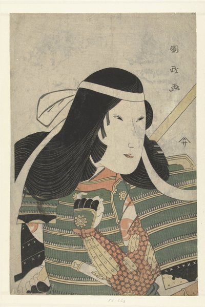 Busteportret van Iwai Kumesaburo de Utagawa Kunimasa