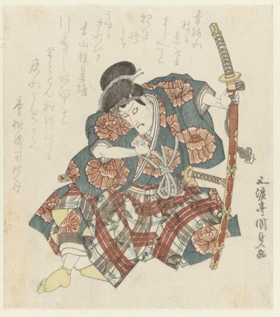 Actor com espada comprida de Utagawa Kunisada (I)