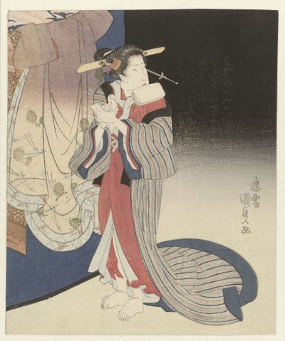 Courtisane prepara-se para a noite de Utagawa Kunisada (I)