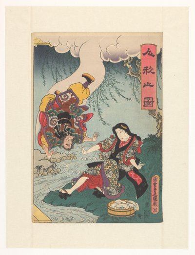 Queda imortal de uma nuvem de Utagawa Kunisada (I)
