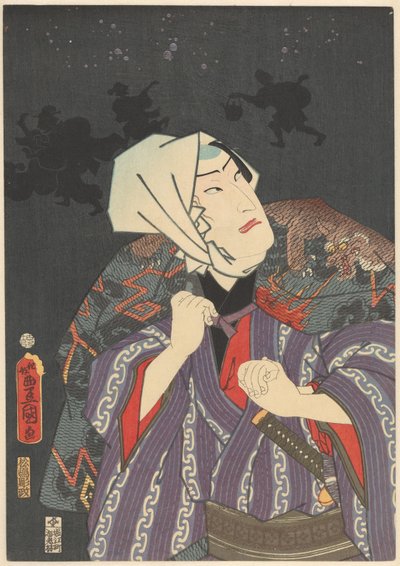Tokijirô com casaco de bombeiro de Utagawa Kunisada (I)