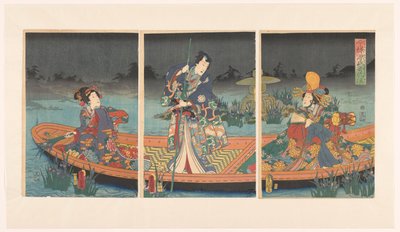 Ondas inimigas aproximam-se do Príncipe Genji dos tempos modernos
Imayo Genji yoseru adanami (título sobre o objecto) de Utagawa Kunisada (I)