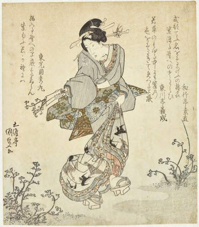 Mulher a colher fetos de Utagawa Kunisada