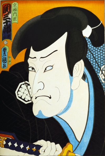 Da série "Atores famosos do passado e do presente", c.1860-65 de Utagawa Kunisada