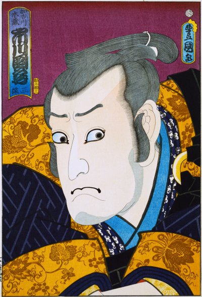 Da série "Atores famosos do passado e do presente", c.1860-65 de Utagawa Kunisada