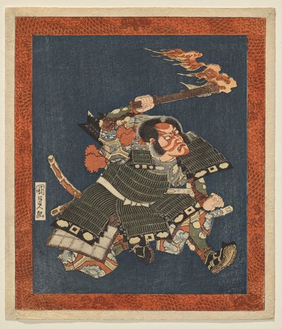 Ichikawa Danj?r? VII como o guerreiro Minamoto no Yorimasa de Utagawa Kunisada