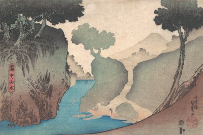 Paisagem na Névoa, meados do século 19, meados do século 19. de Utagawa Kunisada