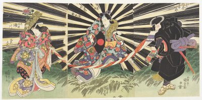 Cena mágica da Guerra Genpei de Utagawa Kunisada