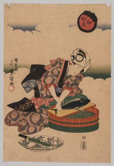 Preparando Bonita, 1823-1880. de Utagawa Kunisada