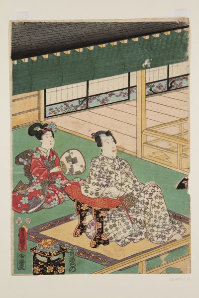 O Quinto Mês (Satsuki) (impressão em bloco de madeira a cores) de Utagawa Kunisada