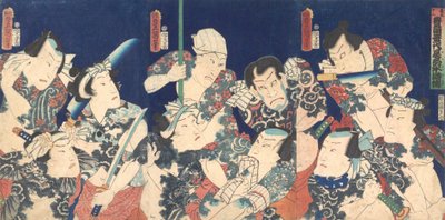 Obra-prima da vida de Utagawa, da versão japonesa do Shuihu Zhuan,..., 1863 5º mês. de Utagawa Kunisada