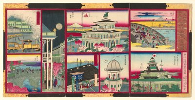 Vistas do modelo britânico de luta do site s pa back s membro do g rare t Japan de Utagawa Kunisada II