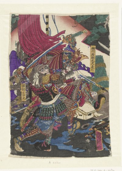 Homens de luta de Utagawa Kunitsuna