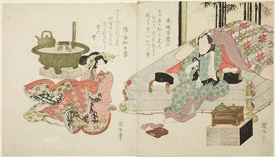 Um casal no quarto de Utagawa Kuniyasu