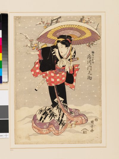 Ichikawa Monnosuke como Gokuin no Osen de Utagawa Kuniyasu