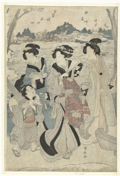 Passeio pela Sumida de Utagawa Kuniyasu