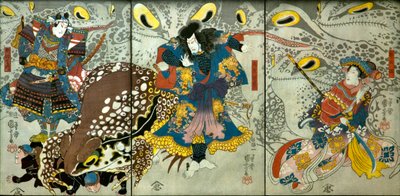 Bandō Shiuka como Princesa Morokoshi de Utagawa Kuniyoshi